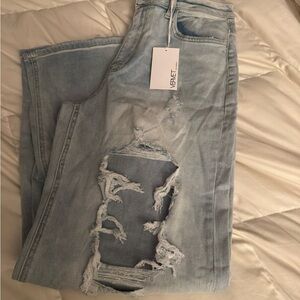 Vervet light Blue Ripped Boyfriend denim Jeans